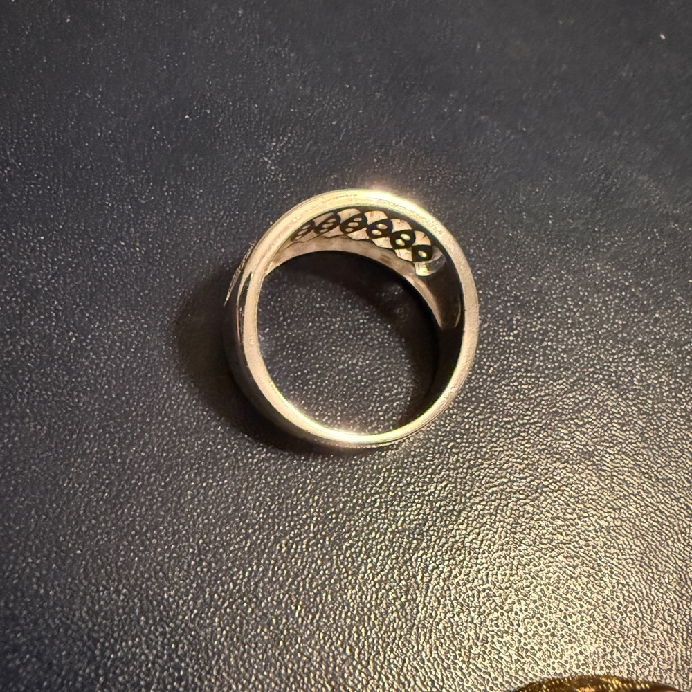 Silver Filigree Shield Ring - Silver - image 6